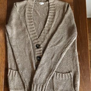 Cardigan metallic sweater, excellent condition.